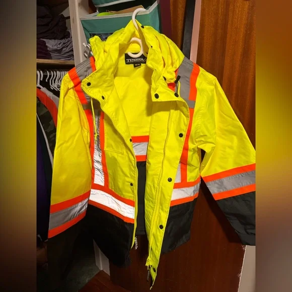 TERRA High-Visibility Yellow Safety Rainsuit - Picture 2 of 2